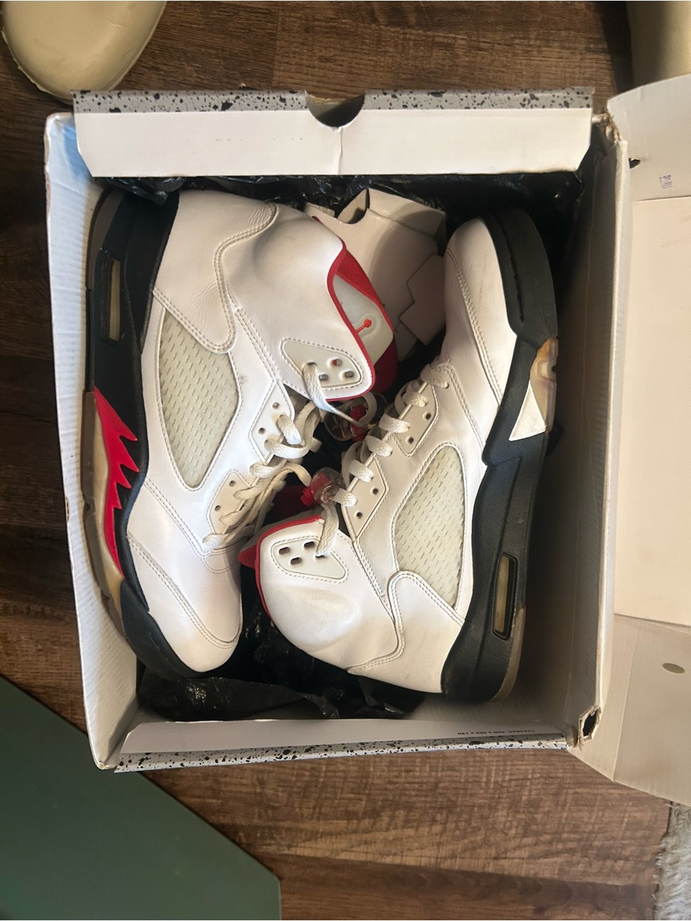 Jordan White and Red Men's Basketball Sneakers